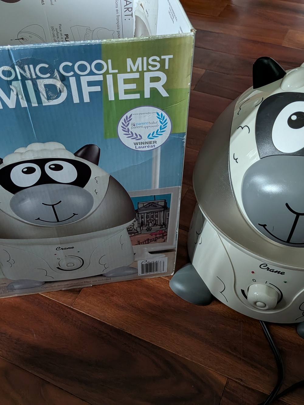 Crane Gray Sheep Ultrasonic Cool Mist Humidifier